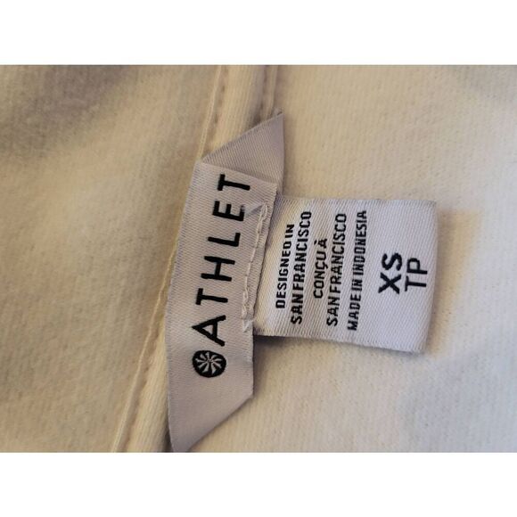 Athleta Cozy Sherpa Sweatshirt Women's XS White Quilted Half Snap Hiking Outdoor - Picture 3 of 4